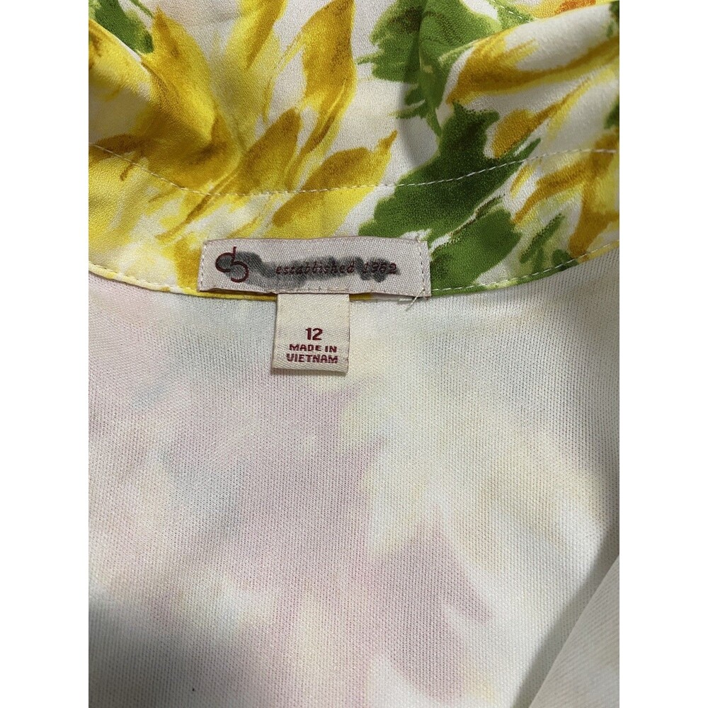 Womens Vintage db Fit & Flare Collared Floral Lined Dress Size 12 - Picture 8 of 16
